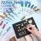 72 Pcs Metallic Marker Pens Bulk Fine Point Metallic Permanent Markers Paint Pens for DIY Crafts, Artist Illustration, Gift Card Making, Crafts, Scrapbooking(Multicolor)